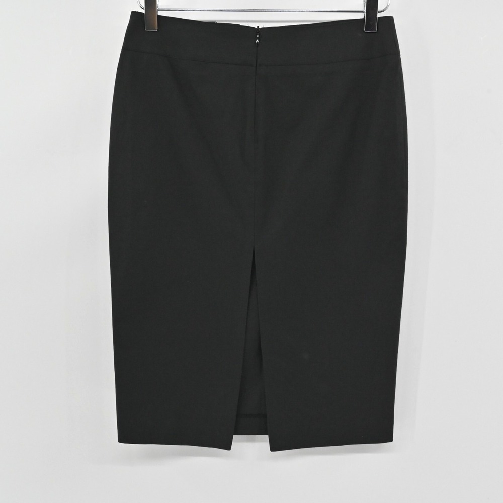 Vintage DOLCE GABBANA Pencil Skirt Size 40 Black Quiet Luxury Knee Length Buckle - Picture 2 of 12